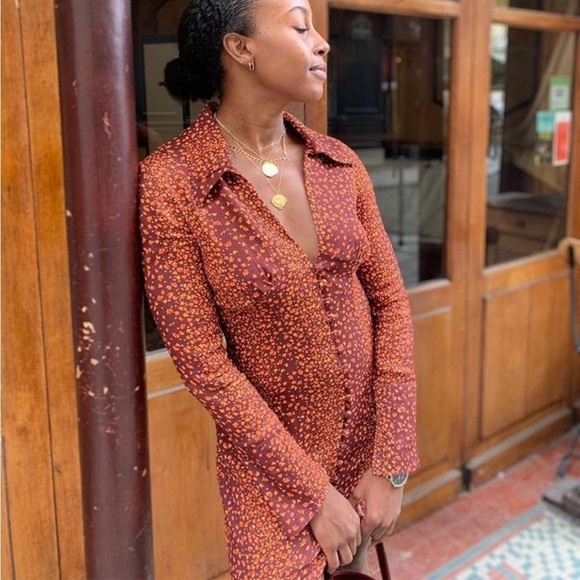 RIXO London Jackie Floral Long Sleeve Mini Dress | Size XS Rare 60s Style - Picture 3 of 14